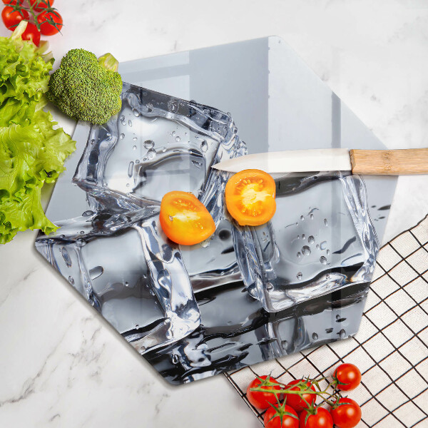 Glas Herdabdeckplatte Eiswürfel