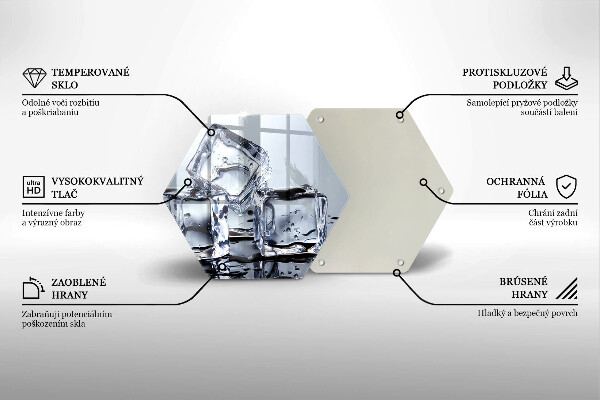 Glas Herdabdeckplatte Eiswürfel