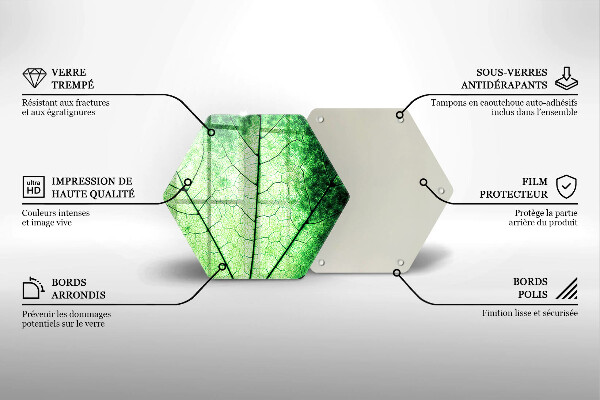 Glas Herdabdeckplatte Dekoratives Aderblatt