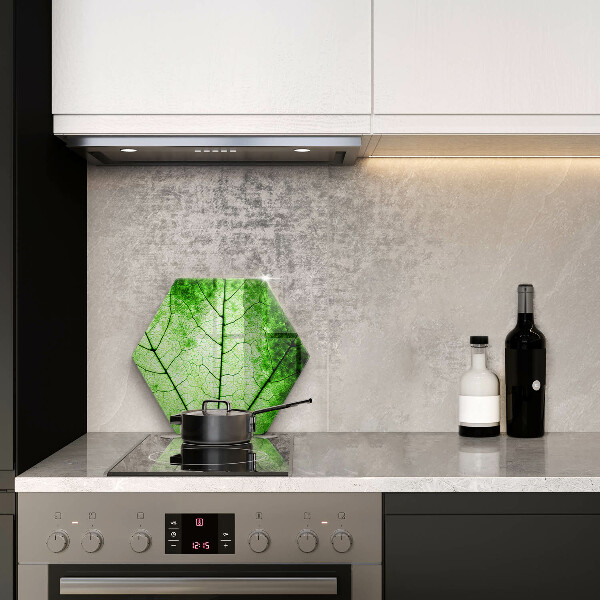 Glas Herdabdeckplatte Dekoratives Aderblatt