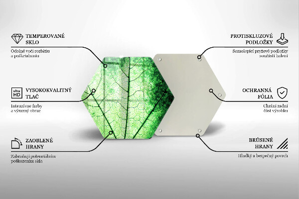 Glas Herdabdeckplatte Dekoratives Aderblatt
