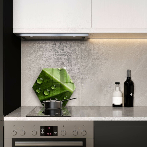 Glas Herdabdeckplatte Naturtau und Blatt