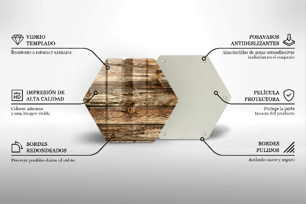 Glas Herdabdeckplatte Holzplankenstruktur