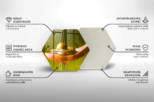 Glas Herdabdeckplatte Olivenöl und Oliven