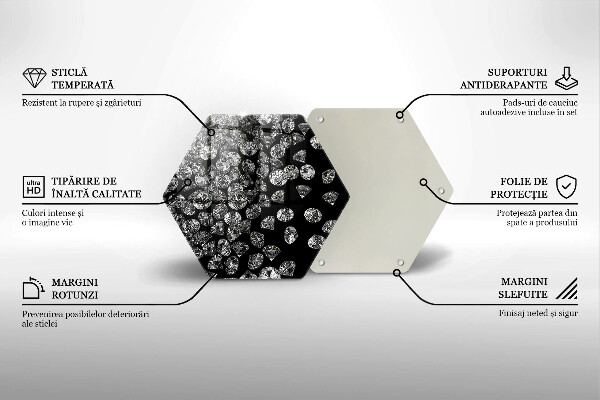 Glas Herdabdeckplatte Diamanten Diamanten