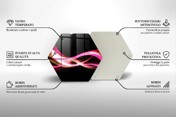 Glas Herdabdeckplatte Abstrakter Neonrauch