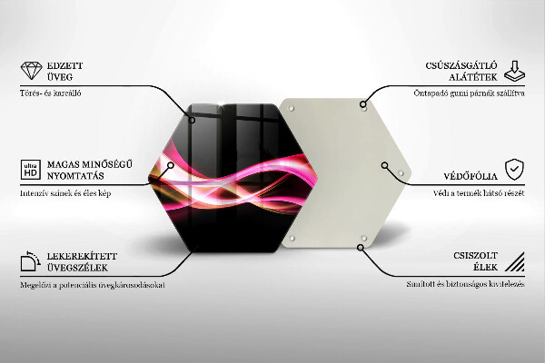 Glas Herdabdeckplatte Abstrakter Neonrauch