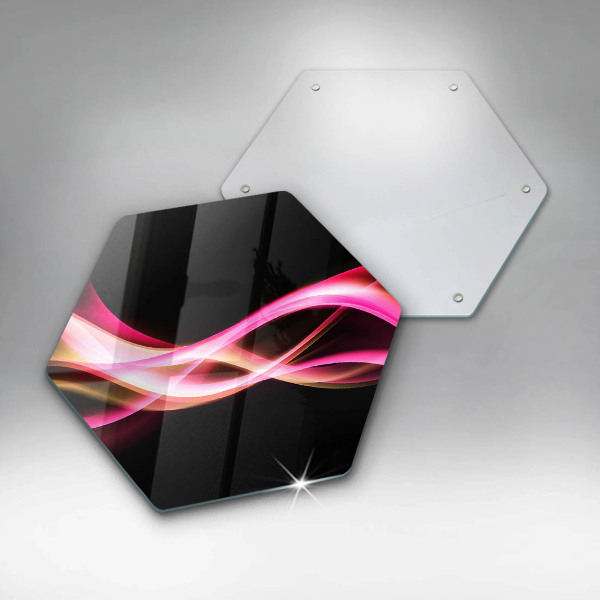 Glas Herdabdeckplatte Abstrakter Neonrauch