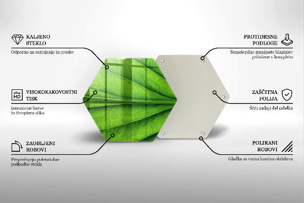 Glas Herdabdeckplatte Naturaderblatt