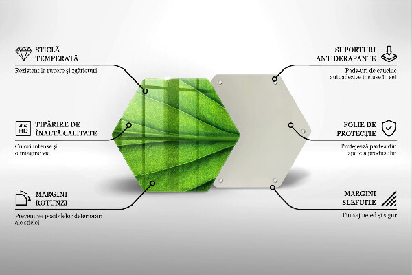 Glas Herdabdeckplatte Naturaderblatt