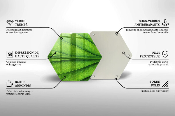 Glas Herdabdeckplatte Naturaderblatt