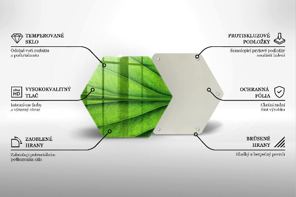 Glas Herdabdeckplatte Naturaderblatt