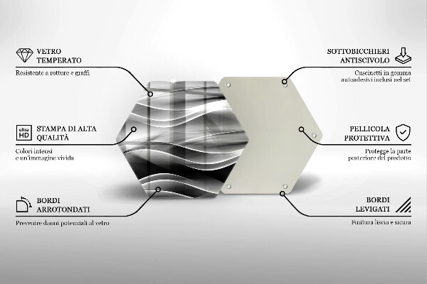 Glas Herdabdeckplatte Abstrakte Rauchlinien