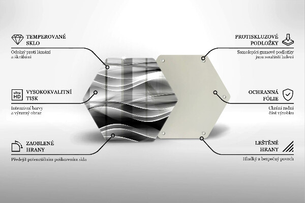 Glas Herdabdeckplatte Abstrakte Rauchlinien