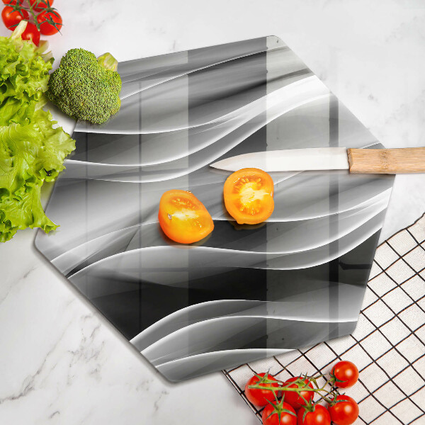 Glas Herdabdeckplatte Abstrakte Rauchlinien