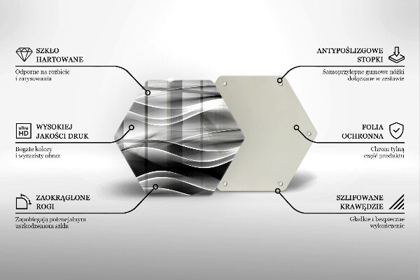Glas Herdabdeckplatte Abstrakte Rauchlinien