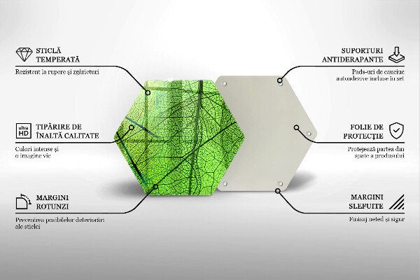 Glas Herdabdeckplatte Naturblattadern