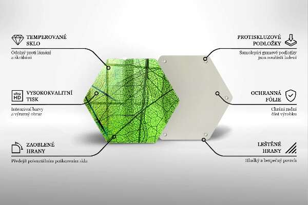 Glas Herdabdeckplatte Naturblattadern