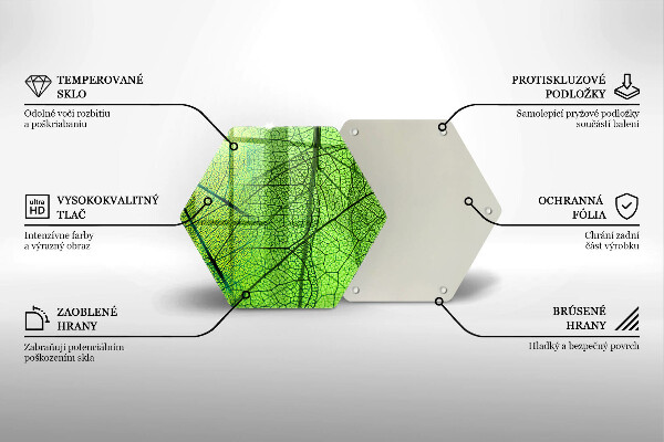 Glas Herdabdeckplatte Naturblattadern