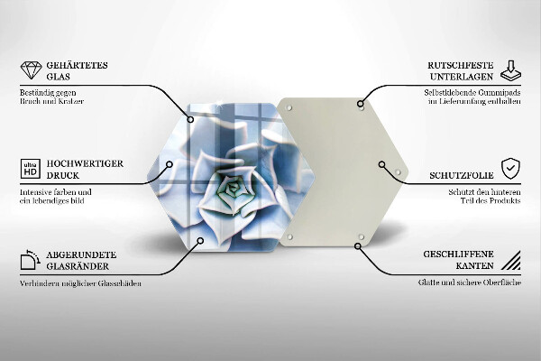 Glas Herdabdeckplatte Blumenpflanze