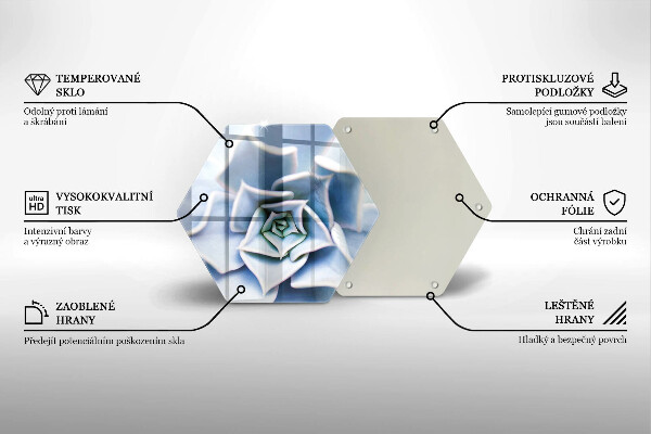 Glas Herdabdeckplatte Blumenpflanze