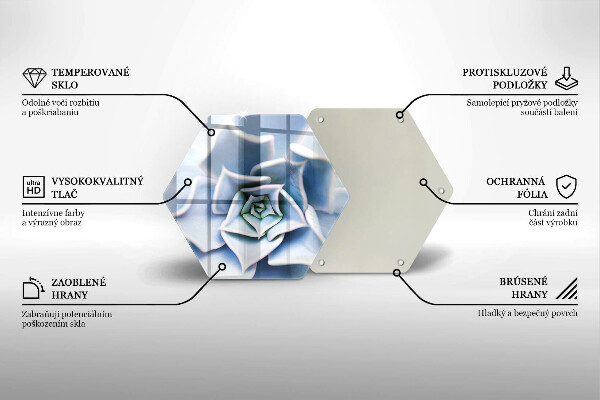 Glas Herdabdeckplatte Blumenpflanze