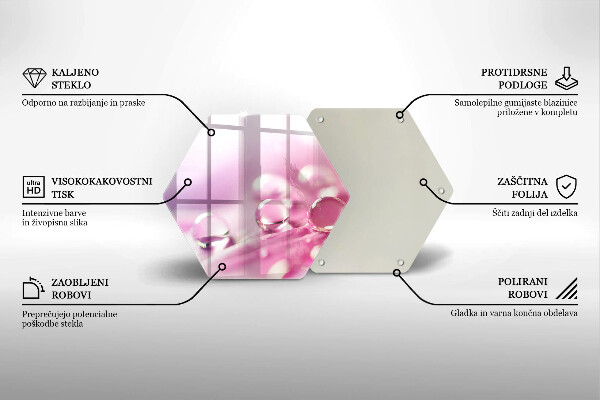 Glas Herdabdeckplatte Taublütenblätter