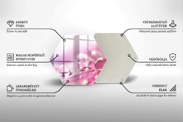 Glas Herdabdeckplatte Taublütenblätter