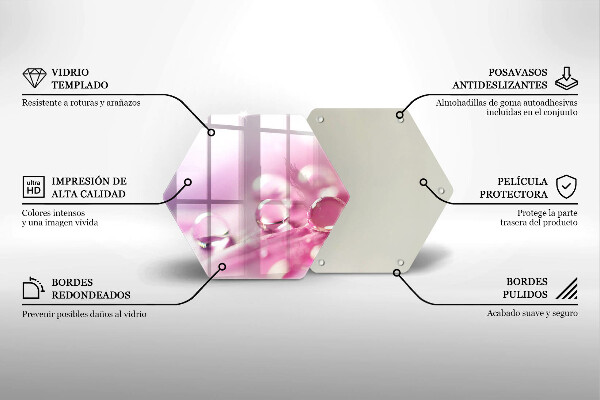 Glas Herdabdeckplatte Taublütenblätter