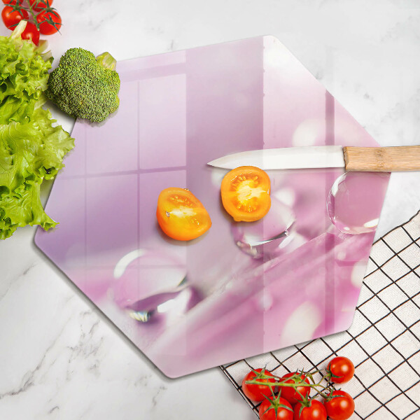 Glas Herdabdeckplatte Taublütenblätter