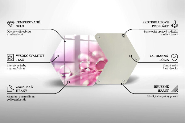 Glas Herdabdeckplatte Taublütenblätter