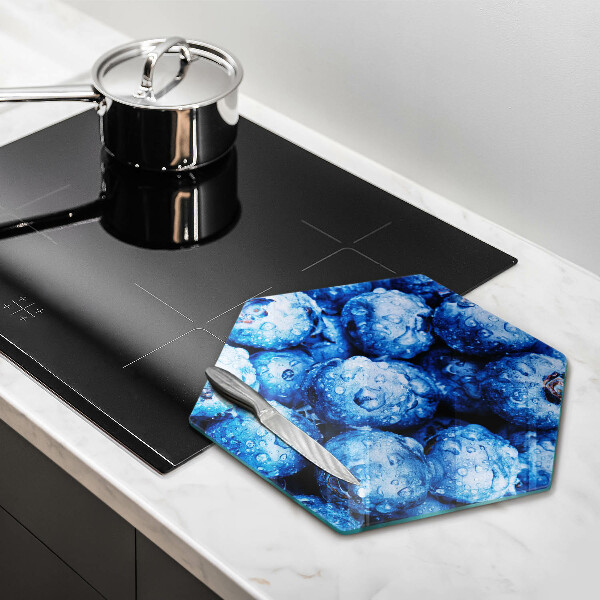 Glas Herdabdeckplatte Saftige Blaubeeren