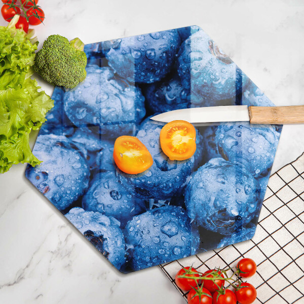 Glas Herdabdeckplatte Saftige Blaubeeren