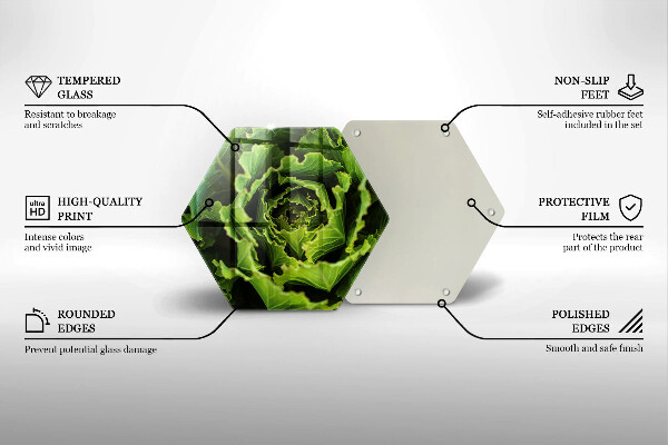 Glas Herdabdeckplatte Salatblätter essen