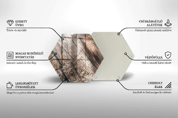 Glas Herdabdeckplatte Holzstruktur