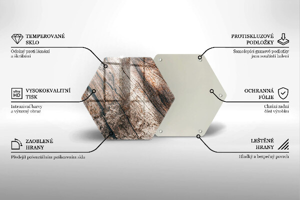 Glas Herdabdeckplatte Holzstruktur