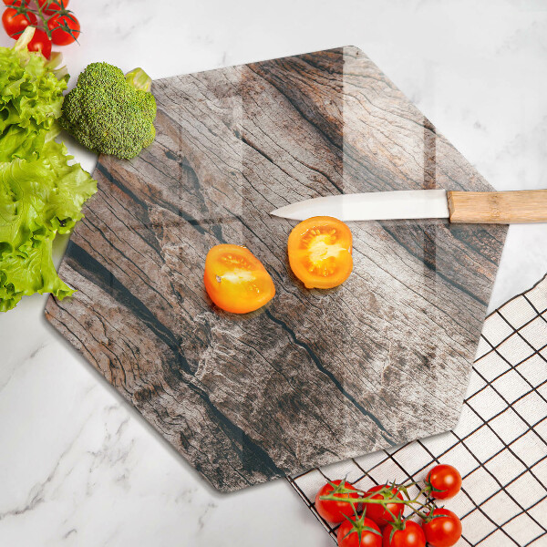 Glas Herdabdeckplatte Holzstruktur