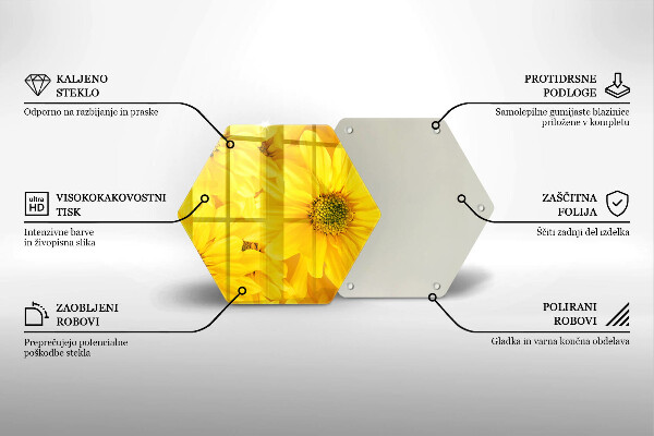 Glas Herdabdeckplatte Blütenblätter