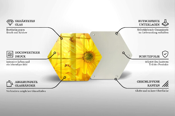 Glas Herdabdeckplatte Blütenblätter