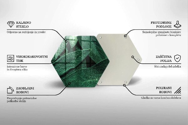 Glas Herdabdeckplatte Die Blätter der Pflanze