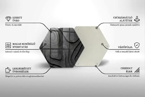 Glas Herdabdeckplatte 3D-Steinformen
