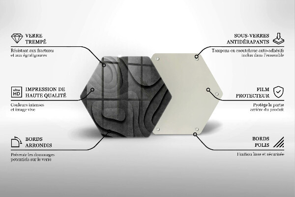 Glas Herdabdeckplatte 3D-Steinformen