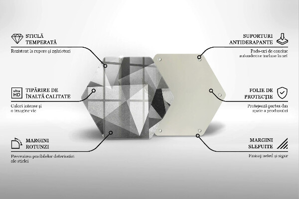 Glas Herdabdeckplatte Konkrete scharfe Abstraktion