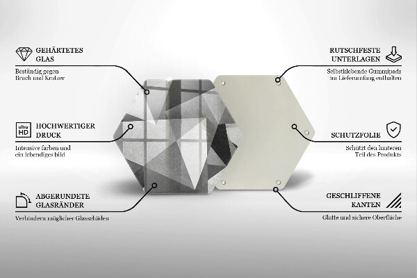 Glas Herdabdeckplatte Konkrete scharfe Abstraktion