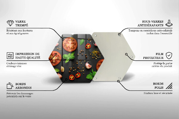 Glas Ceranfeldabdeckung Tomaten und Gewürze