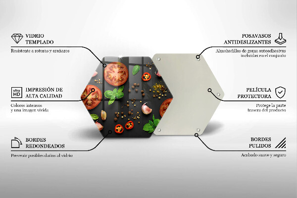 Glas Ceranfeldabdeckung Tomaten und Gewürze