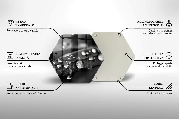 Glas Ceranfeldabdeckung Tautropfen auf den Blättern