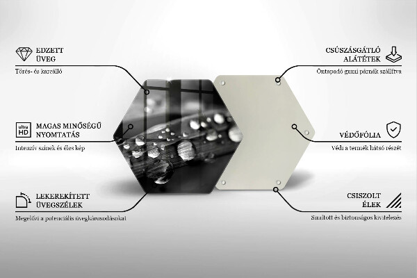 Glas Ceranfeldabdeckung Tautropfen auf den Blättern