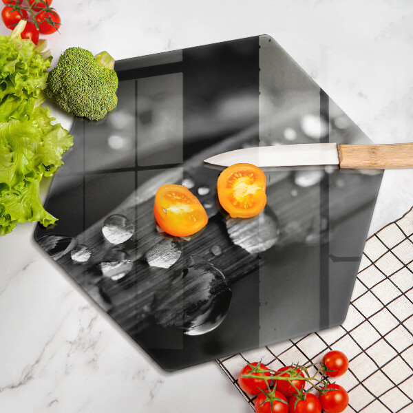 Glas Ceranfeldabdeckung Tautropfen auf den Blättern