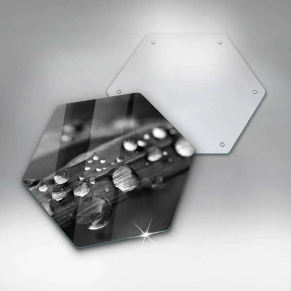 Glas Ceranfeldabdeckung Tautropfen auf den Blättern